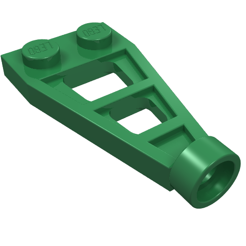 Lego Plate Special 1 x 2 with Long Stud Receptacle (Space Wing) / Green