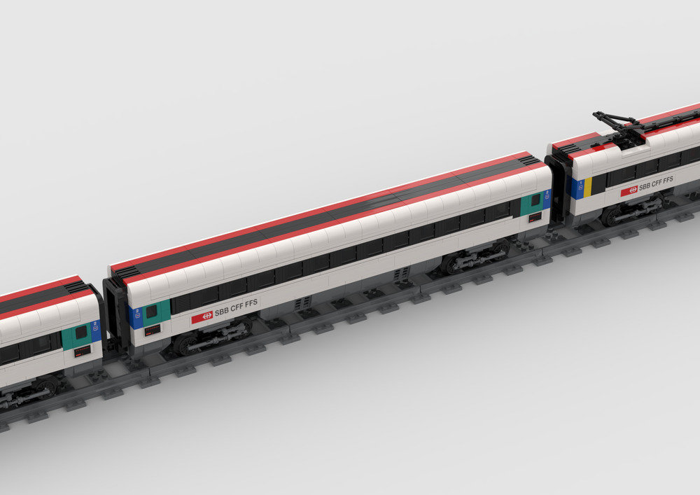 Lego ICN Swiss Intercity Train SBB RABDe 500 Wagon 2nd Class Coach