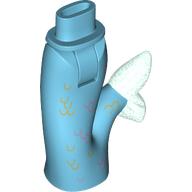 Lego Minidoll Hips and Fishtail (Mermaid) with Satin Trans-Light Blue Tail print