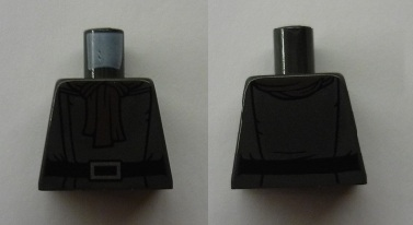 Lego Torso SW Shirt with Black Belt, Silver Buckle and Reddish Brown Scarf Pattern (Labria, Kardue'sai'Malloc) / Pearl Dark Gray