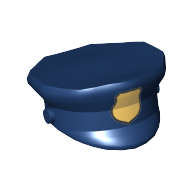 Lego Hat, Police with Gold Badge Print / Dark Blue