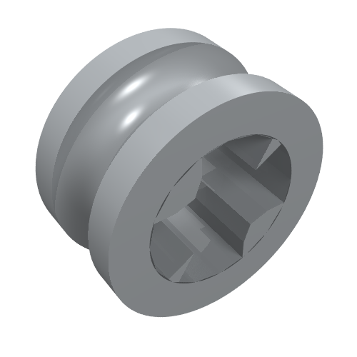 Lego Technic Bush 1/2 Smooth with Axle Hole Reduced / Light Bluish Gray