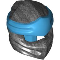 Lego Wrap with Long Back Knot, Dark Azure Band Pattern