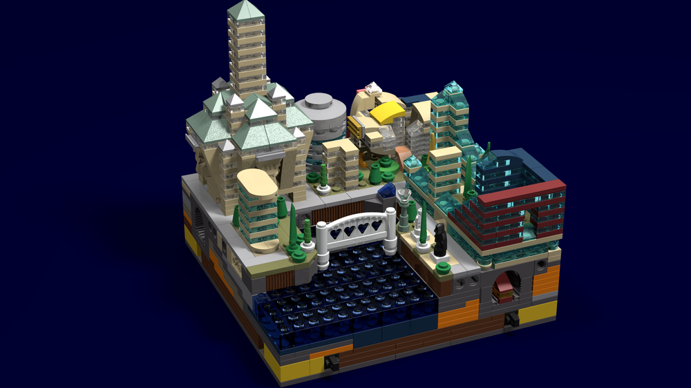 Lego 20x20 micro city connectable waterfront #02