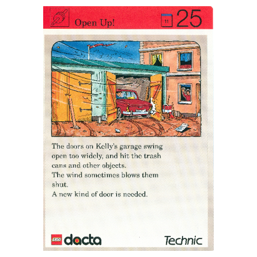 Lego Activity Card, Set 9603, Invention 25 - Open Up!