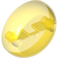 Lego Dome Hemisphere 7 x 7 with 2 Pin Holes [Plain] / Trans-Yellow