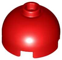 Lego Brick, Round 2 x 2 Dome Top / Red