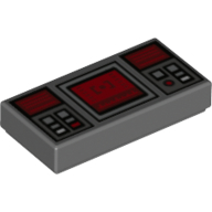 Lego Tile 1 x 2 with Controls print