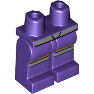 Lego Hips and Dark Purple Legs with Silver Belt, Skirt, Nougat Legs and Boots with Silver Print (Starfire) / Dark Purple