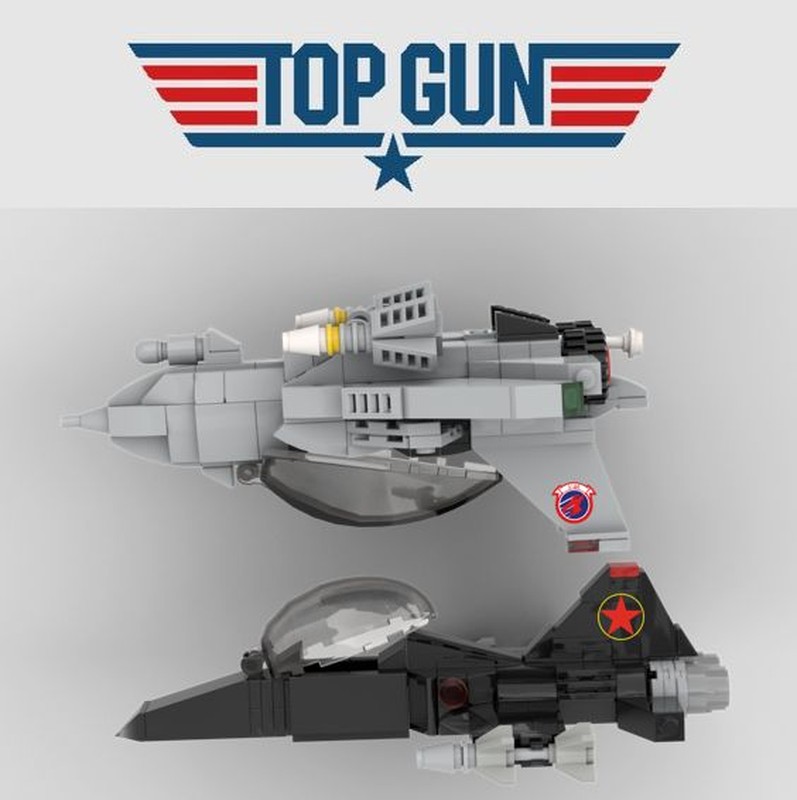 Lego Top Gun Mig-28/F-5 Chibi scale jet