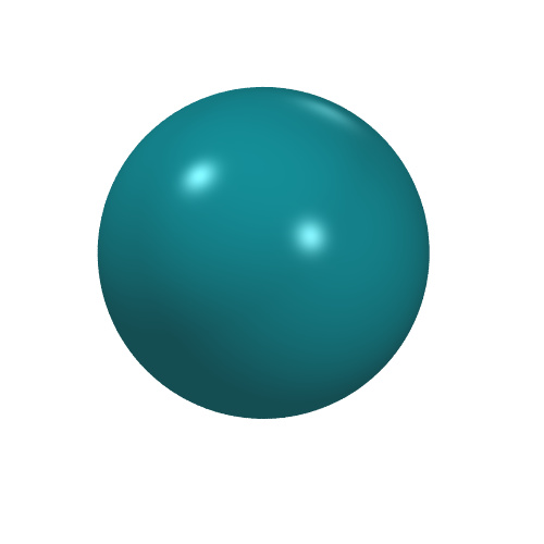 Lego Ball, Hard Plastic, 51mm (approx. 6 studs diameter) / Dark Turquoise
