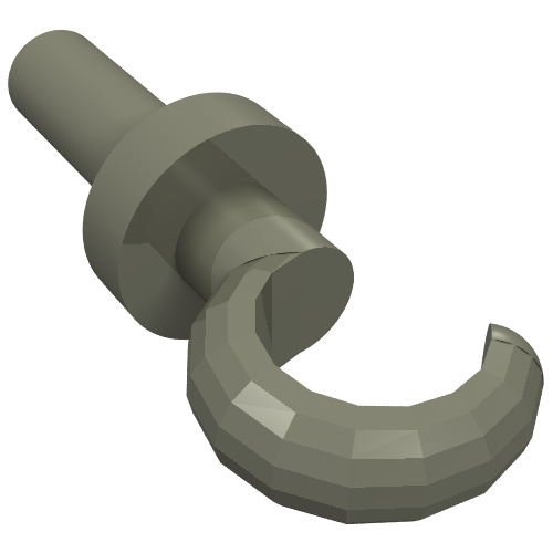 Lego Hand Pirate Hook / Dark Gray