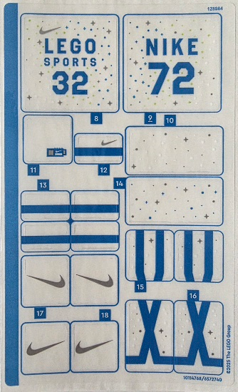 Lego Sticker Sheet 2 for Set 43010-1