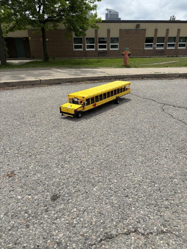 Lego remote control school bus (World Record 53")