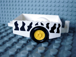 Lego Duplo Trailer with Hitch Ends and Safari Stripe Pattern