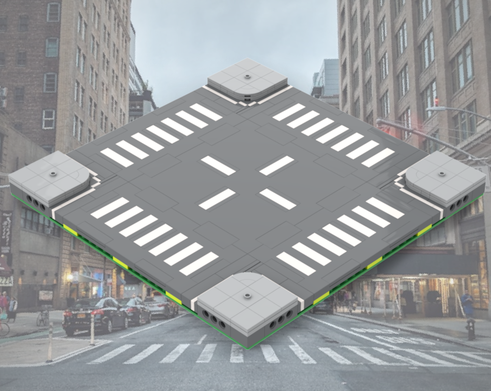 Lego MILS Road - 4 Way Intersection