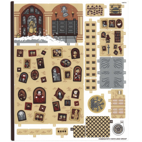 Lego Sticker Sheet 1 for Set 71043-1 / [No Color/Any Color]