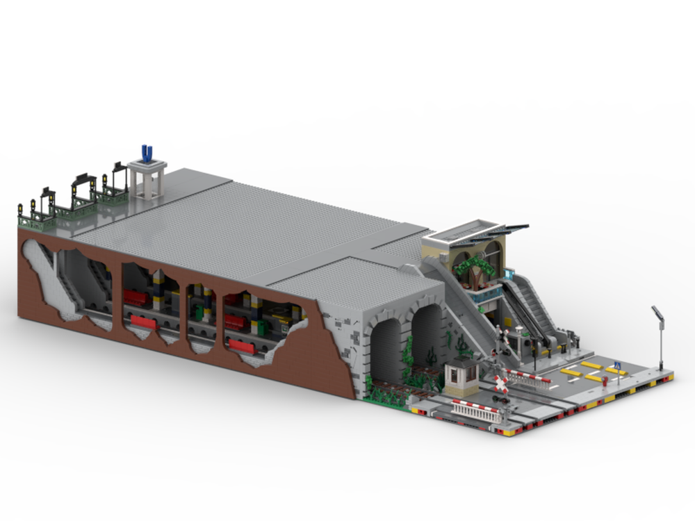 Lego Modular Subway Station and Mall