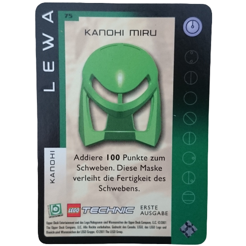 Lego Trading Card, Bionicle Game: QftM - 75 Great Masks - Lewa - Kanohi Miru / [No Color/Any Color]