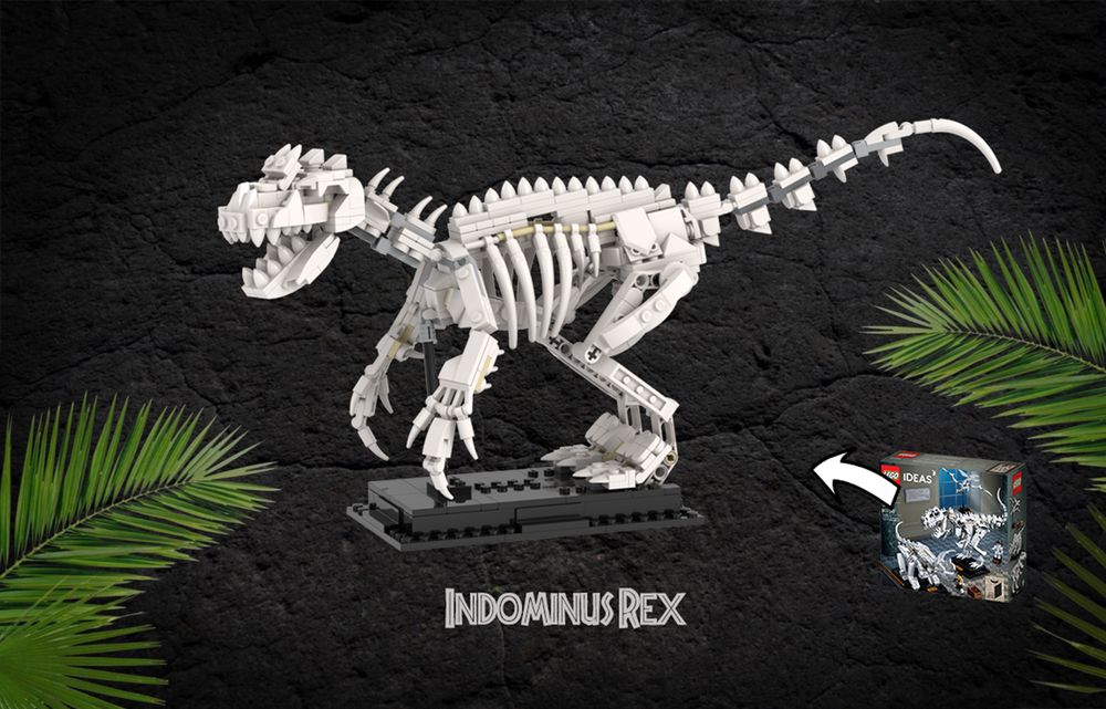 Lego Indominus Rex Skeleton - Lego Dinosaur Fossils