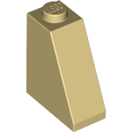Lego Brick Sloped 65° 2 x 1 x 2 / Tan