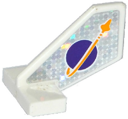 Lego Tail Shuttle, Small with Classic Space Logo with Bright Light Orange Arrow Pattern (Sticker) - Set 41128