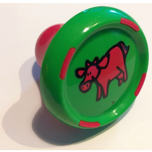 Lego Music Builder Sound Plug with Red Base and Red Cow Print