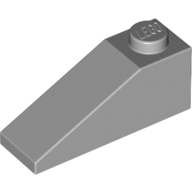 Lego Brick Sloped 33° 3 x 1 / Light Bluish Gray