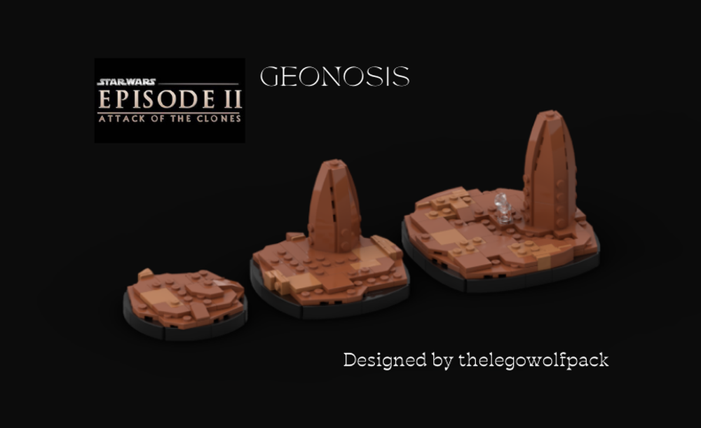 Lego Minifig round display GEONOSIS