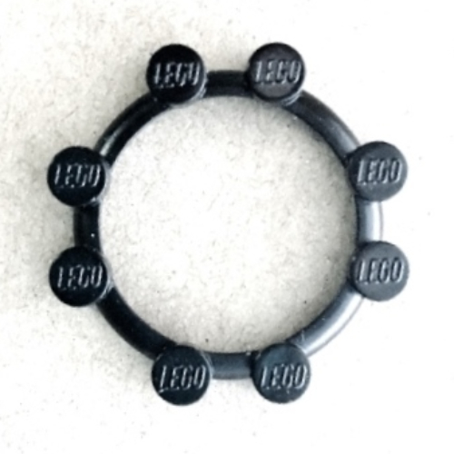 Lego Watch, Bezel Round, 8 Studs / Black