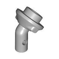 Lego Bar, Angled with 1 x 1 Round Plate / Stud on End / Light Bluish Gray