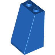 Lego Brick Sloped 75° 2 x 2 x 3 [Solid Studs] / Blue