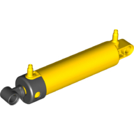 Lego Pneumatic Cylinder 2 x 11 with 2 Stepped Inlets [V2] / Yellow