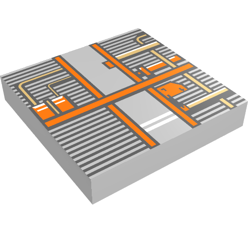 Lego Tile 2 x 2 with Snowspeeder Vent Print
