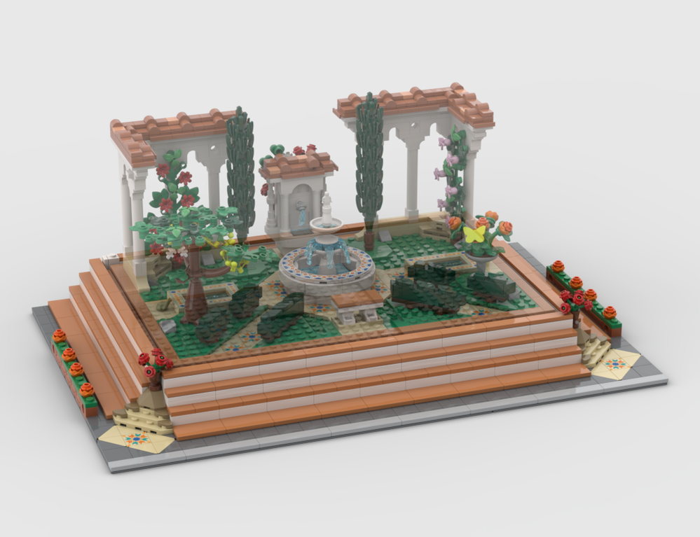 Lego Modular Display for set 10359 - Fountain Garden