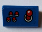 Lego Slope 30 1 x 2 x 2/3 with 4 Red Buttons and Joystick Pattern (Sticker) - Set 75827