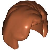 Lego Hair, Mid Length, Fringe / Dark Orange