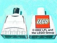 Lego Torso SW Armor Stormtrooper Pattern - LEGO Logo on Back / White