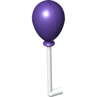 Lego Balloon with White String [Plastic] / Dark Purple
