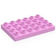 Lego Duplo Plate 4 x 6 / Bright Pink