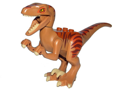 Lego Dinosaur Raptor / Velociraptor with Dark Orange Back