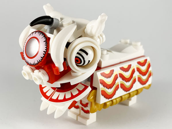 Lego Lion Dance Costume White - Brick Built