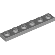 Lego Plate 1 x 6 / Light Bluish Gray