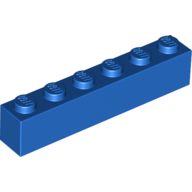 Lego Brick 1 x 6 / Blue