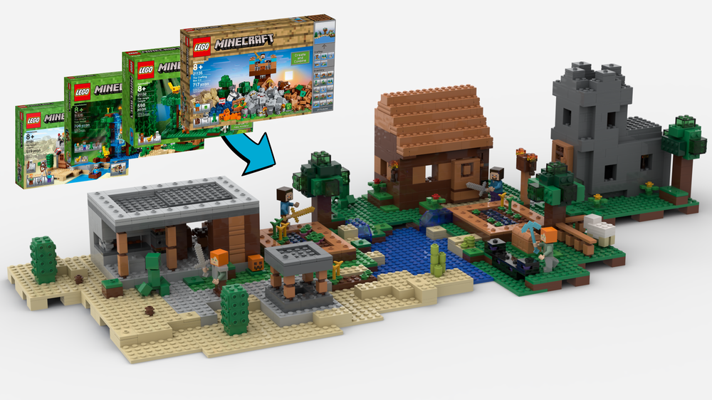 Lego Minecraft Village from 21121+21125+21132+21135