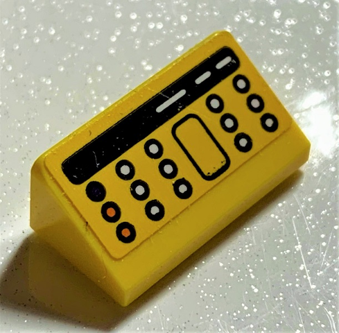 Lego Slope 30 1 x 2 x 2/3 with Cash Register with Red and White Buttons Pattern (Sticker) - Set 75978