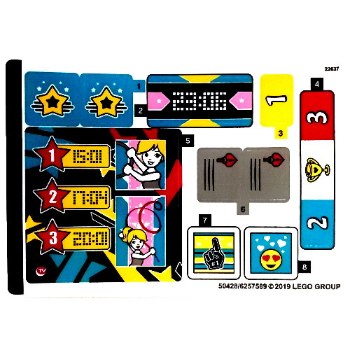Lego Sticker Sheet for Set 41372-1 / [No Color/Any Color]