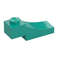 Lego Brick Curved, 3 x 1 with 1/3 Inverted Cutout / Dark Turquoise