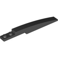 Lego Brick Curved 10 x 1 [Asymmetric Inside Ridges] / Black