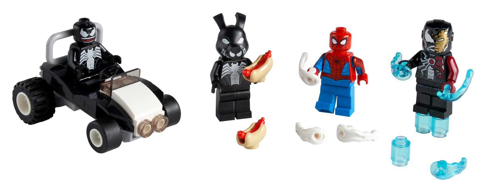 Lego Spider-Man versus Venom and Iron Venom